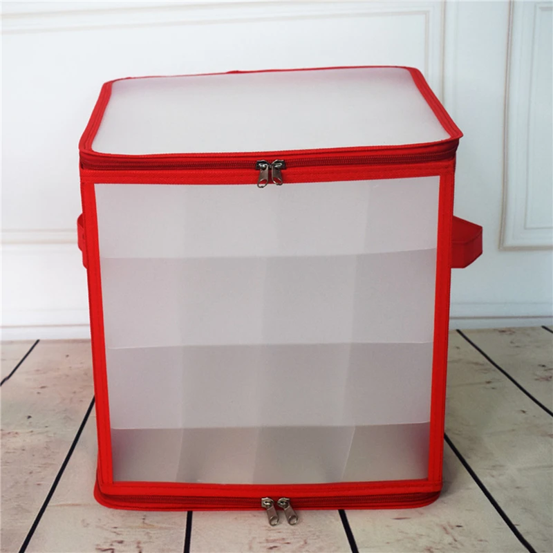 Caja de almacenamiento de clasificación de bolas de Navidad de 64 rejillas con tapa, decoración de árbol de Navidad, decoración de adornos, caja de almacenamiento - imagen 2