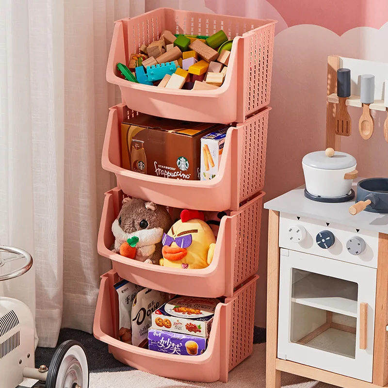 Estante de almacenamiento de juguetes para niños, gabinete de almacenamiento de libros para bebés, estantería para el hogar, estantería ilustrada, estante multicapa para aperitivos - imagen 2