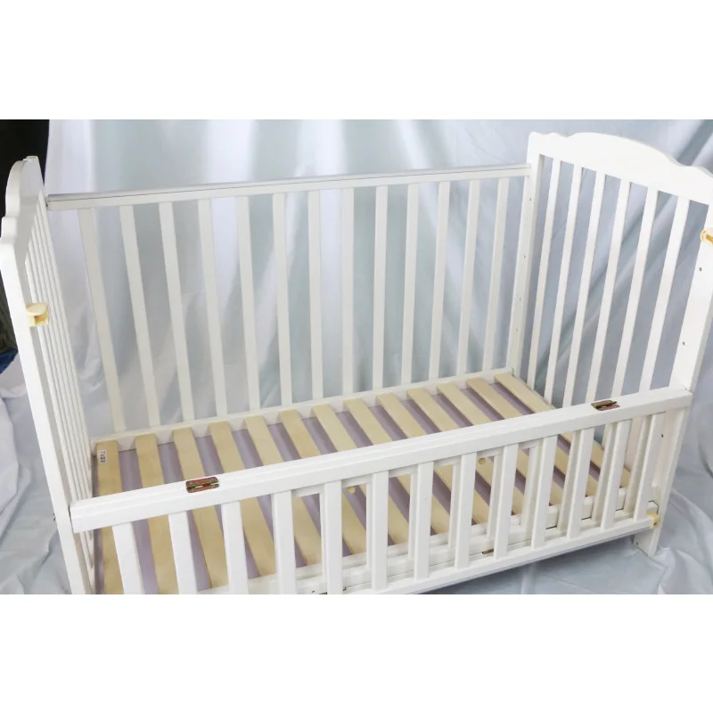 Adecuado para recién nacidos, cuna de bebé sólida Natural, madera, estilo europeo, móvil multifuncional, se puede fijar a la cama de los padres - imagen 5