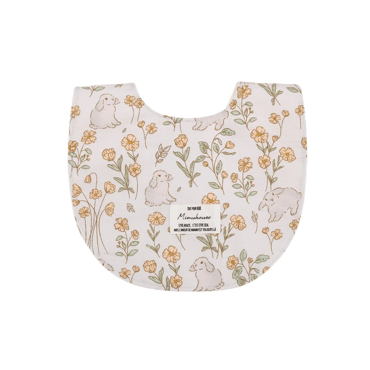 Nuevo estilo coreano, babero de algodón para alimentación de bebé, babero para bebés con estampado suave de pétalos, toalla para Saliva, paño para eructar para niños pequeños recién nacidos, Baberos - imagen 3