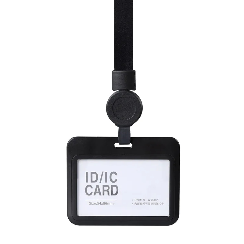 Soporte para credenciales, tarjetero retráctil negro, cordones extraíbles, tarjeta de identificación, insignia de negocios, suministros escolares de lujo - imagen 4