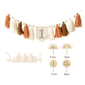 4Pc Beige Tassel