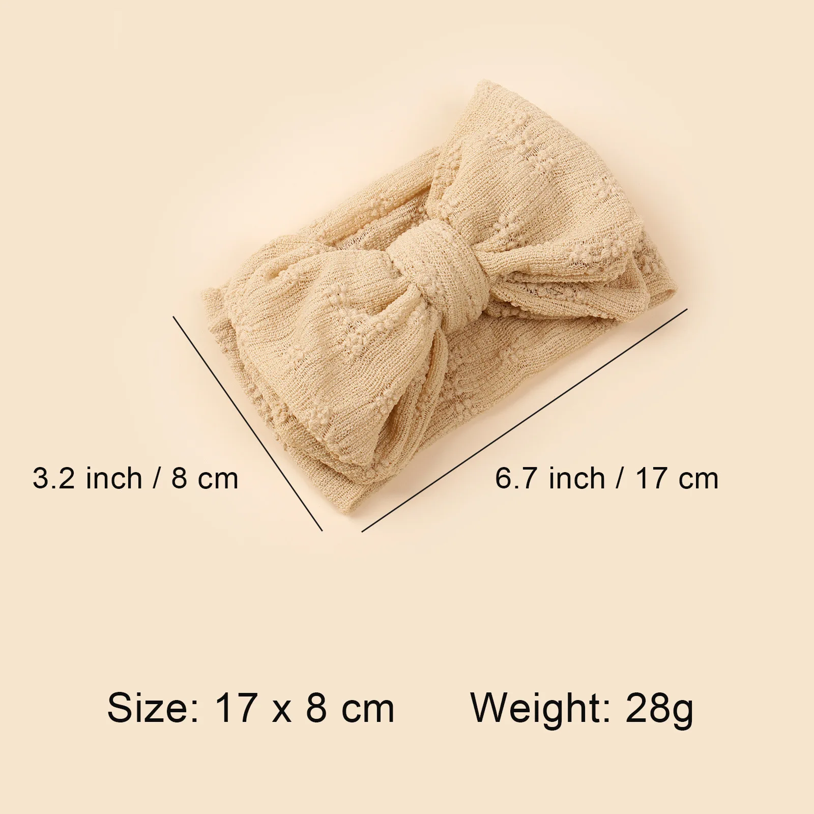 Diadema bordada con lazo de doble capa para niñas pequeñas - imagen 4