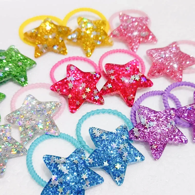 Lazos brillantes de estrella para el pelo – Pack niña - imagen 5