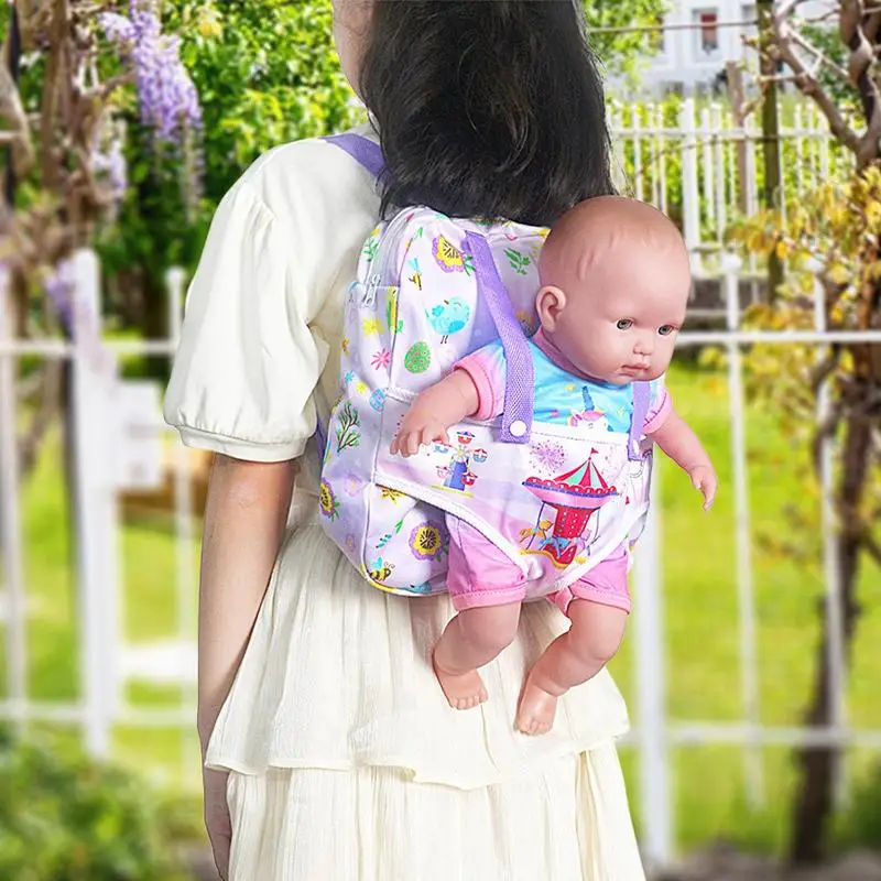 Transportín para muñecas Reborn, mochila transportadora para muñecas, accesorios divertidos para muñecas, bolsas de almacenamiento frontal para muñecas americanas, 12 - imagen 5