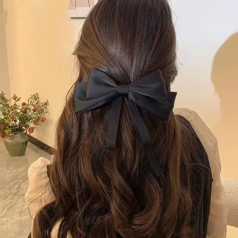Pinza para el pelo con lazo de princesa elegante, cinta con lazo coreano a la moda, Clip de primavera para niños, accesorios bonitos para el cabello - imagen 4