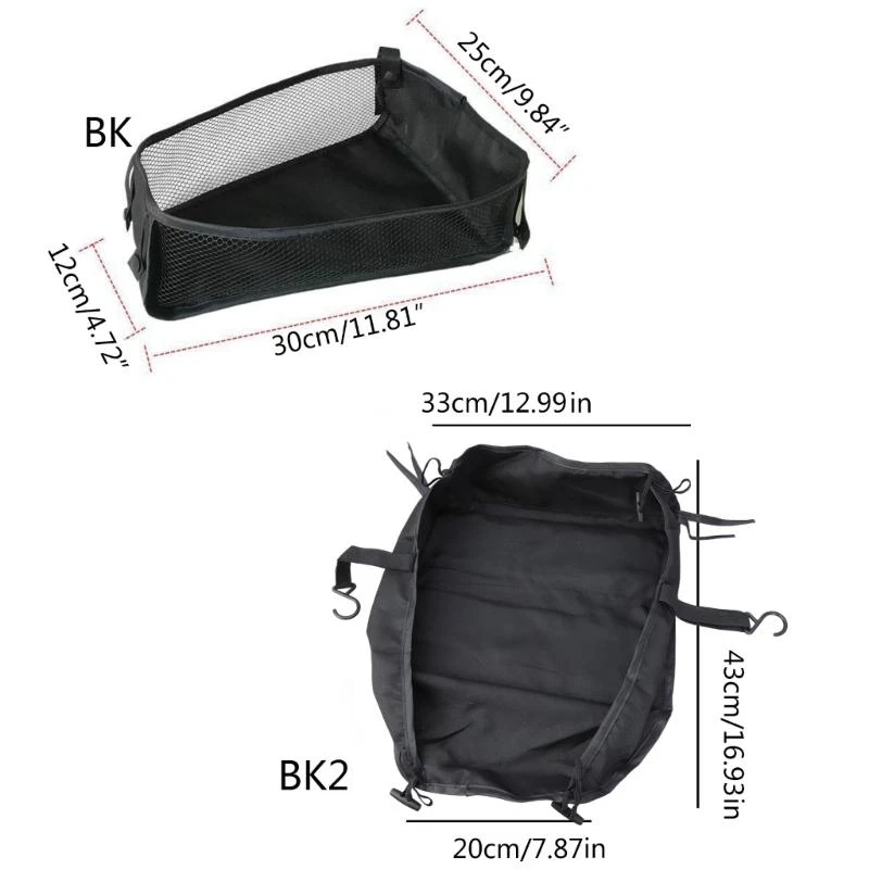 Bolsa organizadora portátil para cochecito bebé M76C, cesta almacenamiento tela Oxford negra, accesorios para cochecito - imagen 5
