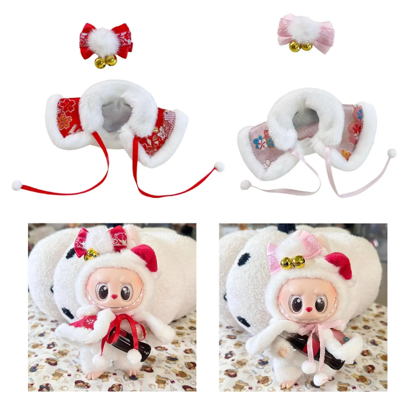 15cm-17cm Plush Doll Shawl Comfortable Cosplay Plush Doll Accessories Doll Cloak Fashion Dress up Photo Props Doll Outifit Cute