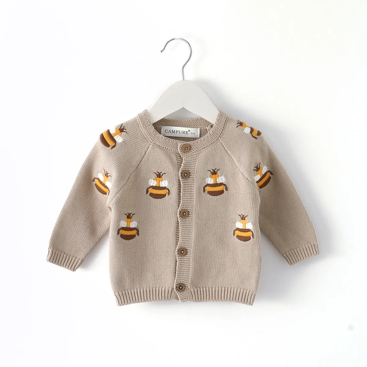 Otoño nueva ropa de bebé bordado suéteres infantiles de manga larga prendas de punto para niños pequeños cárdigans para bebés - imagen 3