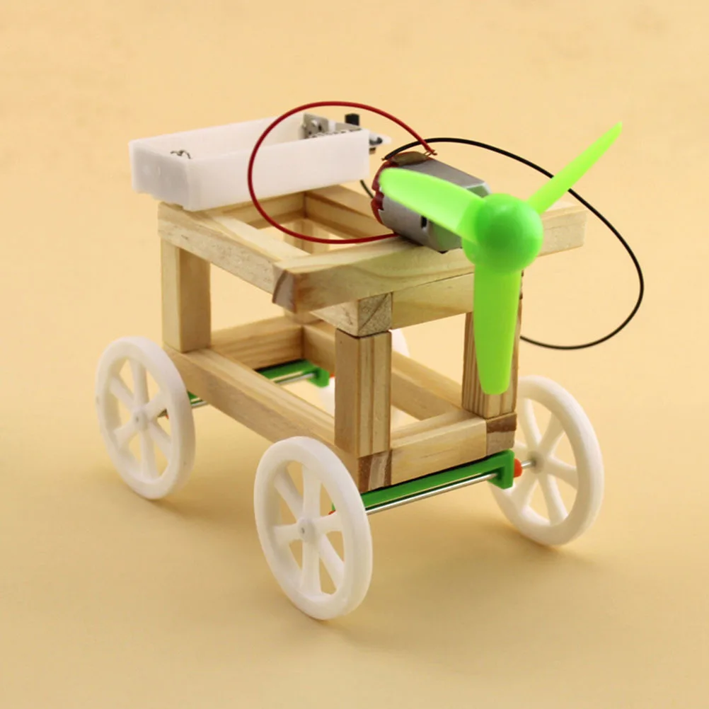 Mini Kit educativo de montaje de coche con energía eólica DIY, regalo de experimento científico de aprendizaje, coche con energía eólica DIY - imagen 5