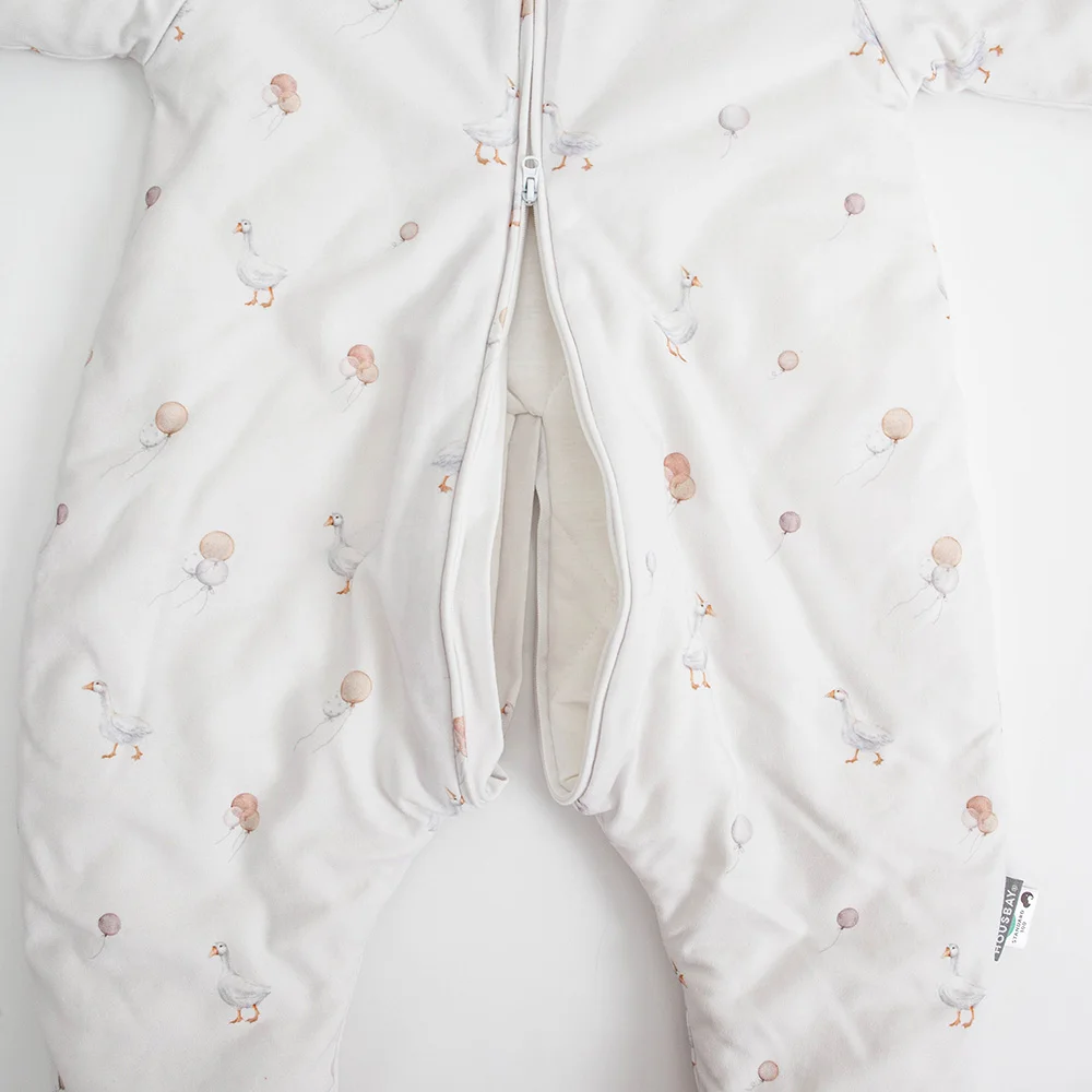 Saco de dormir bebé con mangas extraíbles y pierna dividida invierno - imagen 5