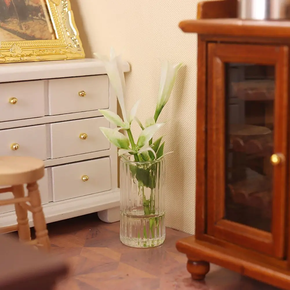 Planta de casa de muñecas en maceta a escala 1:12, bonsái de vegetación en miniatura, cesta Floral de imitación, Micro paisaje, accesorios para muñecas DIY - imagen 3