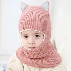 Pasamontañas de punto grueso para niños – Gorro cálido y suave