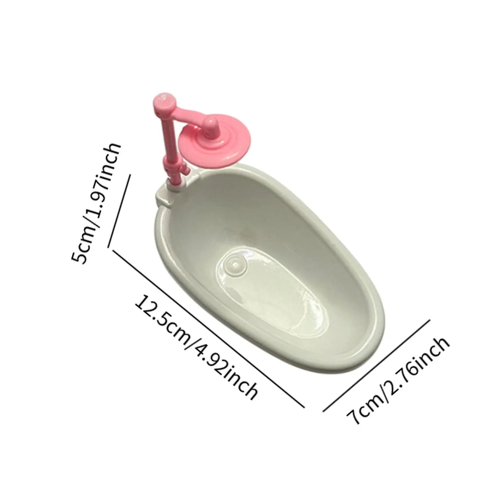 Dollhouse Bathtub, Tub Model Toy, Decorative Realistic Dollhouse Miniature Furniture, for Micro Landscape Decorations