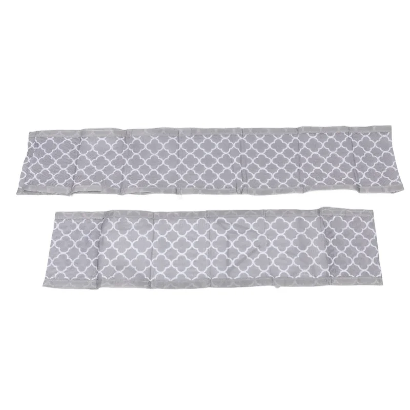 Parachoques para cama de bebé de malla transpirable, forro de cuna de malla suave, Protector de cuna anticaída para bebé, color gris ciruela, 2 uds.