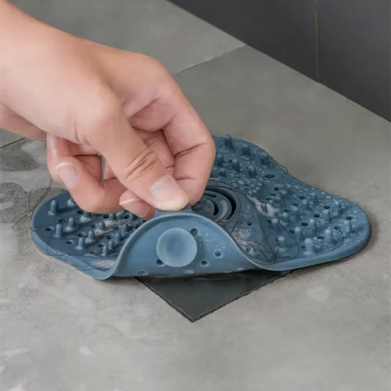 Filtro de malla para fregadero, filtro de silicona, receptor de fregadero de pelo, tapón de cubierta de drenaje para bañera, tapón de orificio de drenaje de suelo antiolor, almohadilla para el pelo de alcantarillado - imagen 3