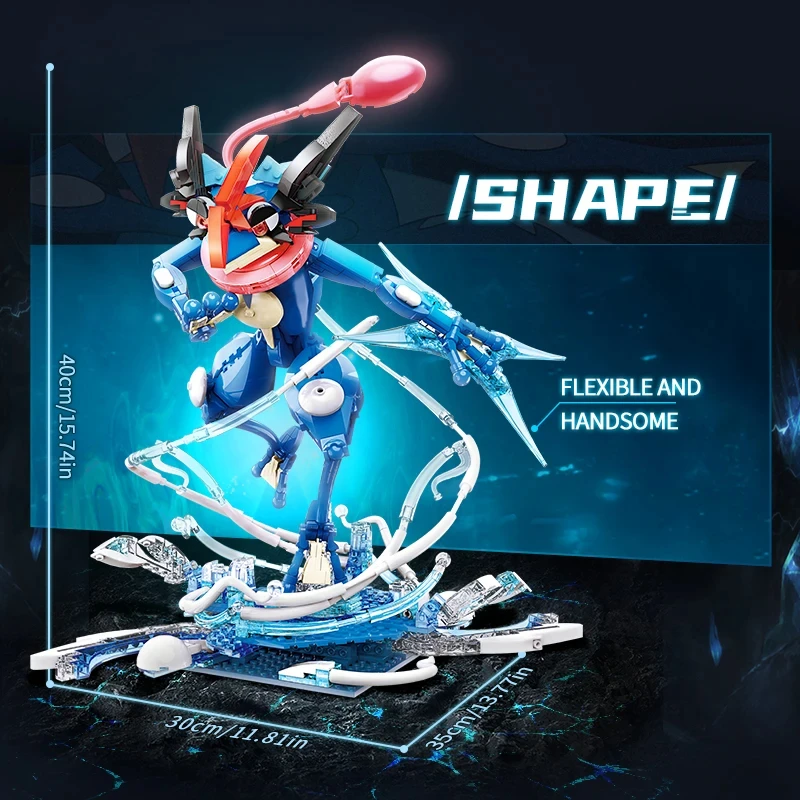 Bloques de construcción Pokemon Greninja de Ash – Figura de película - imagen 3