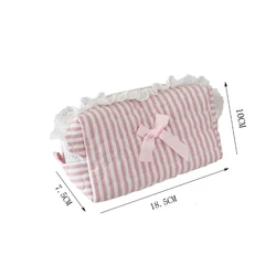 Estuche acolonado para lápices – Organizador escolar a cuadros rosa y azul