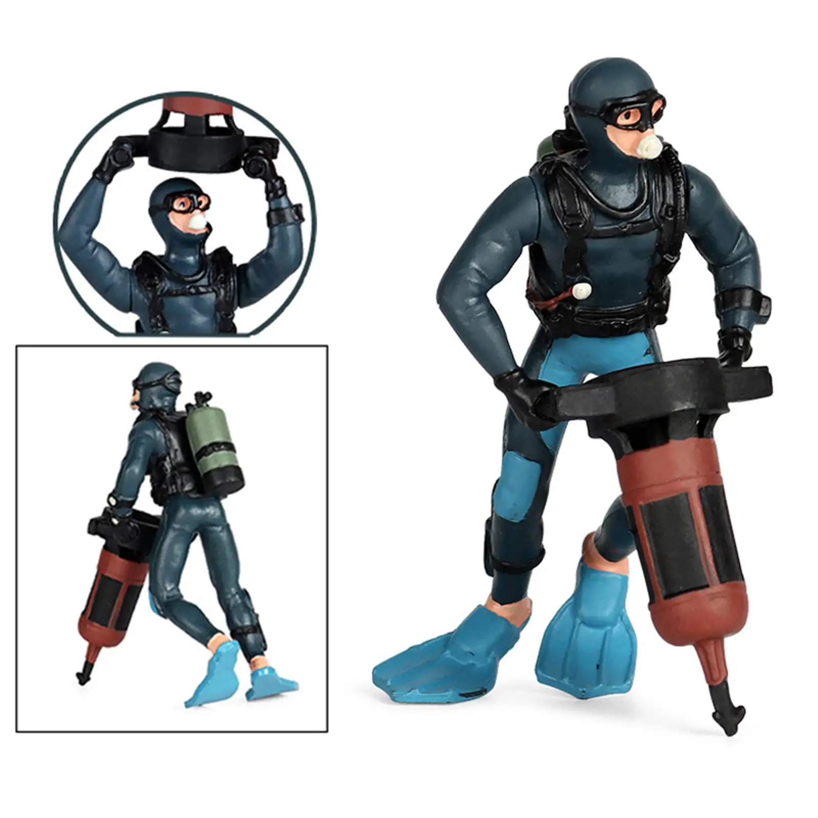 Miniature Diver Figure Model Sea Adventure Decor Action Figures Toy