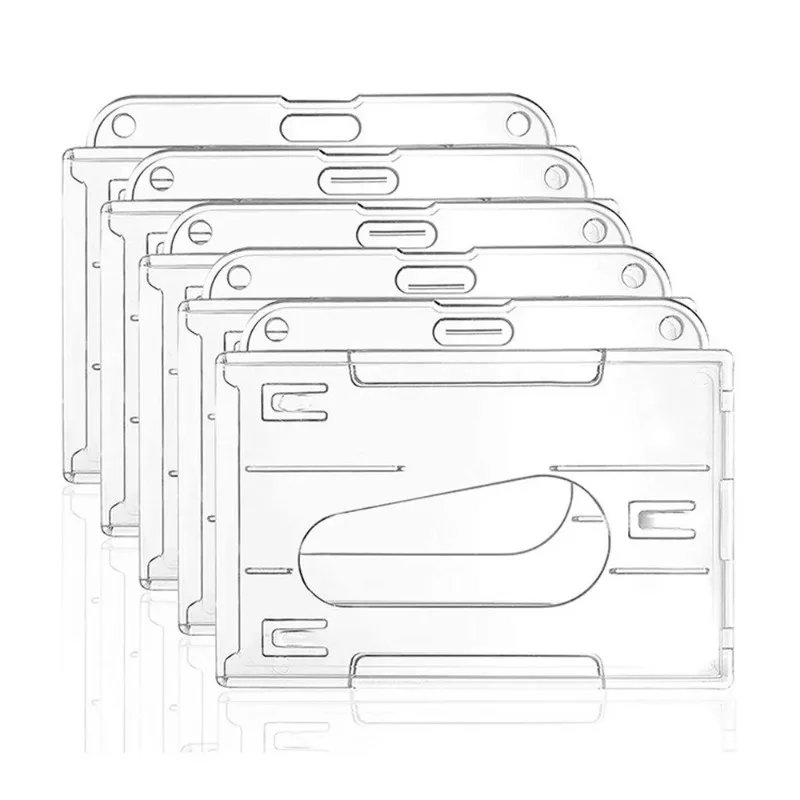 Tarjeta de crédito doble, soporte de tarjeta de identificación de plástico transparente para tarjetas bancarias, Protector transparente, cubierta para tarjetas, 1 ud. - imagen 3
