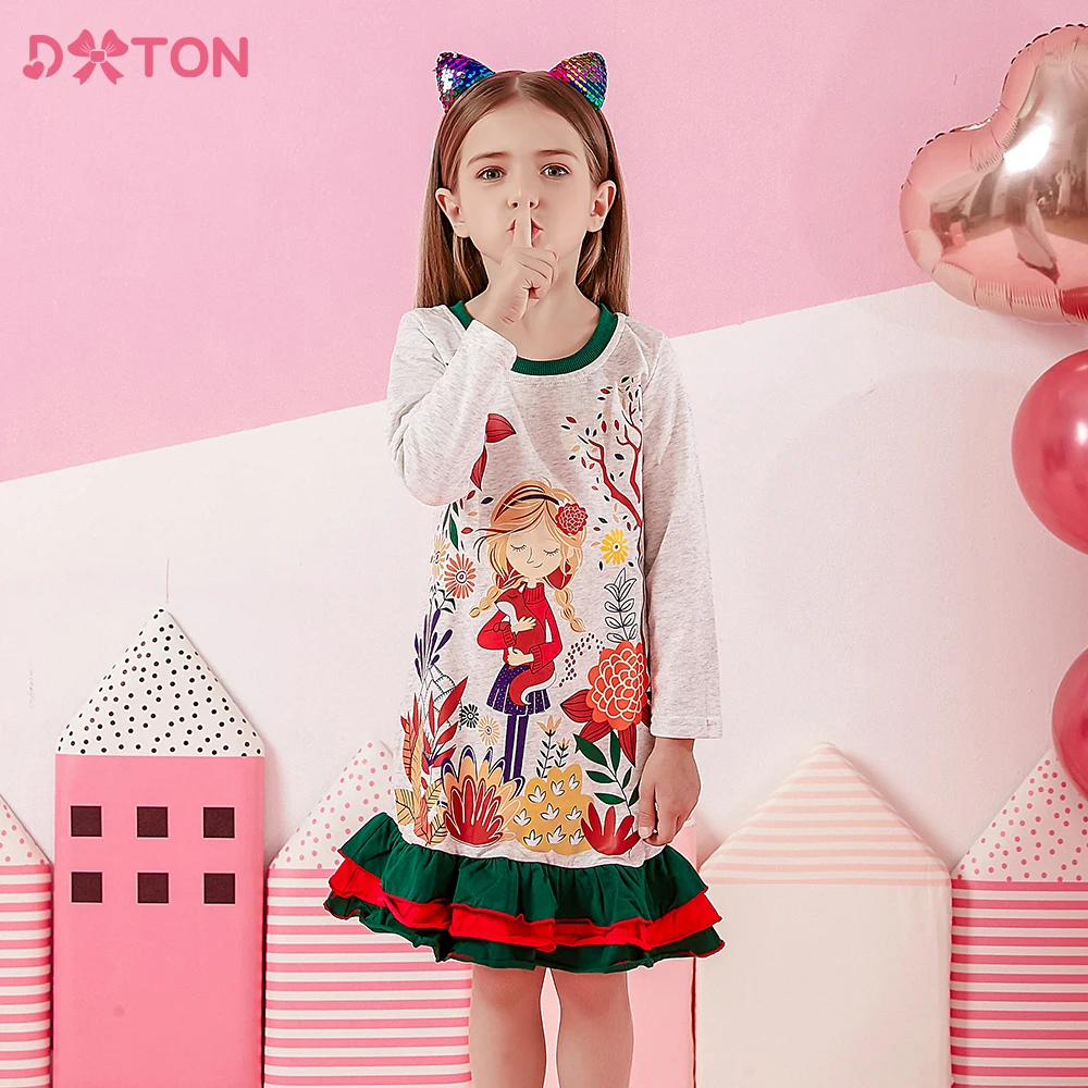 Vestido DXTON de algodón con estampado floral para niñas