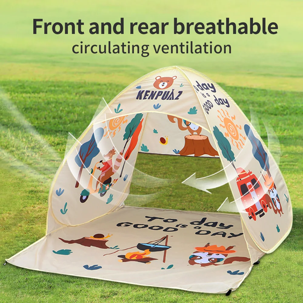 Tienda infantil impermeable portátil resistente playa ventilación alta calidad - imagen 3