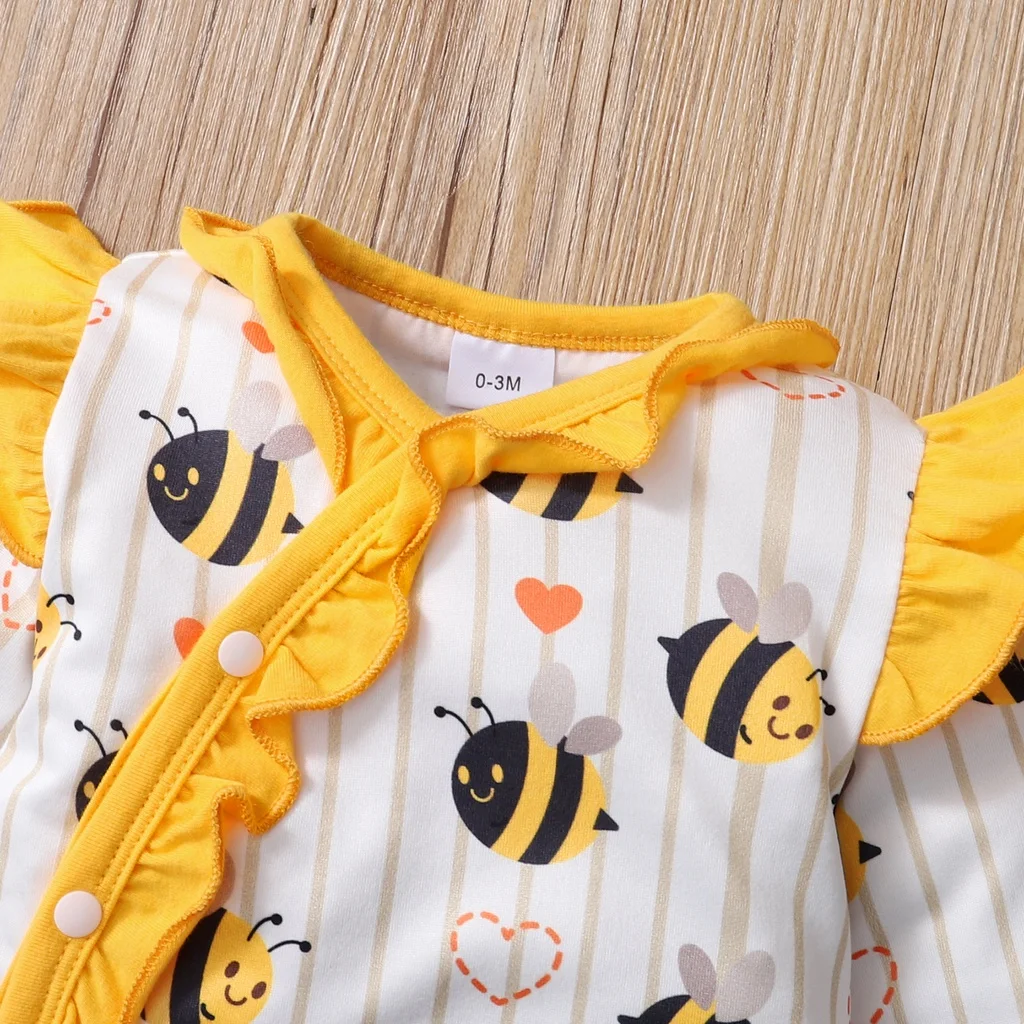 Pelele para niña recién nacida de 0 a 18 meses, mono de manga larga con volantes y sombrero, disfraz de fiesta de cumpleaños - imagen 2