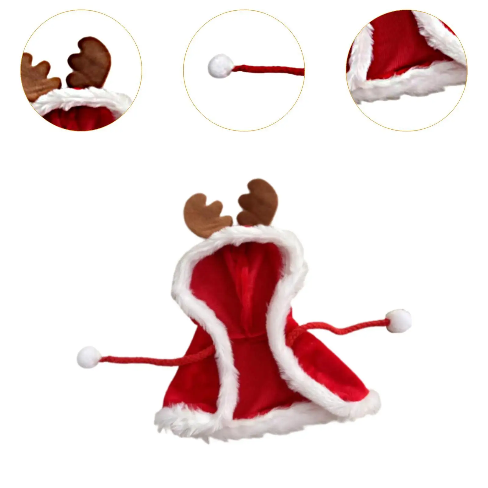 Stuffed Doll Hooded Cloak DIY for Little Girls Christmas Outfit for Hands on Coordination Imagination 6.69'' 5.91'' Flexibility