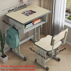 Escritorio infantil ajustable en altura con silla ergonómica y cajón