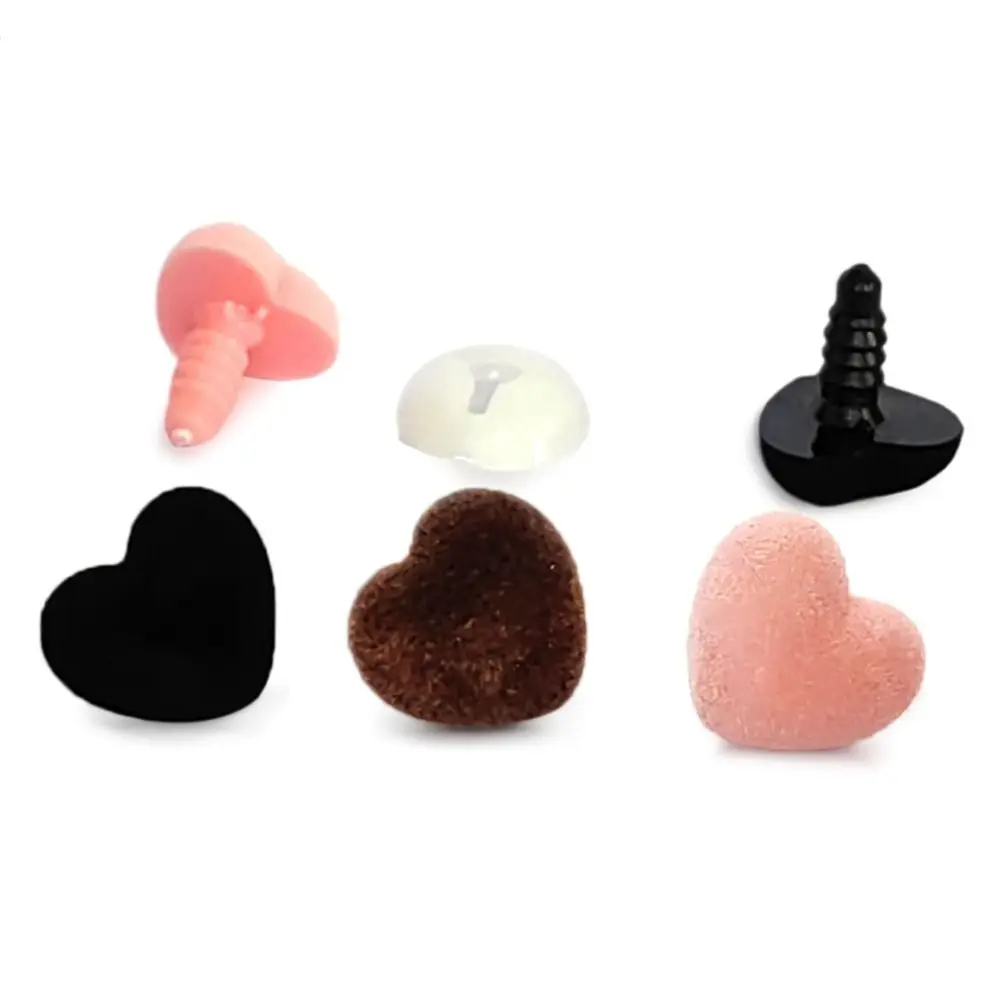 10 Uds 2024 12mm 15mm 18mm botones triangulares de nariz de oso accesorios para muñecas piezas de seguridad herramienta de bricolaje narices de amor