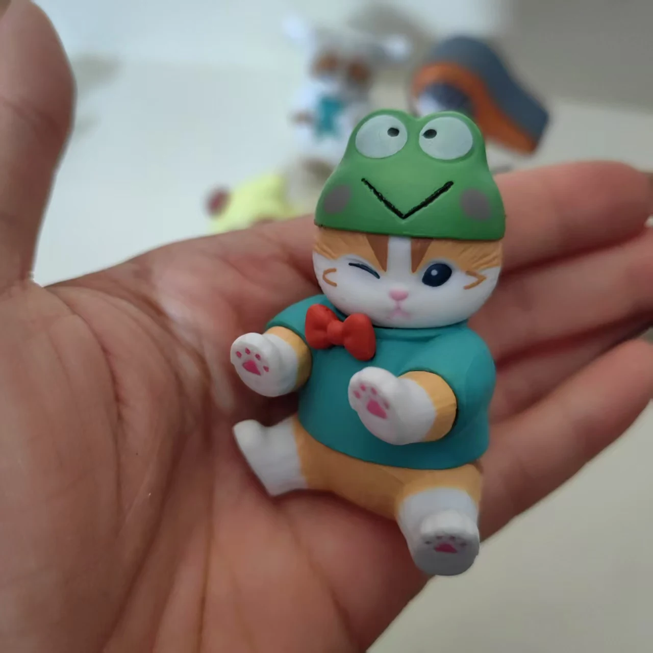 Figura de acción genuina Snack Cat Gacha con bolsa de embalaje de alimentos y dulces modelo de gato caminante - imagen 3