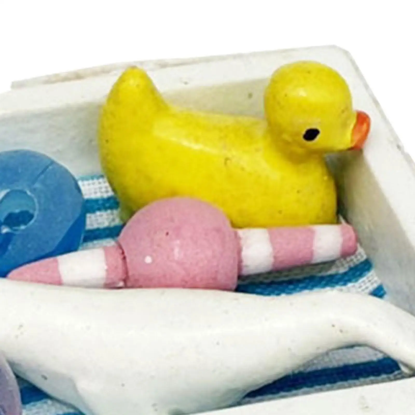 Doll House Toy Storage Box Bath Toy Box for Diorama Scene Props Decoration