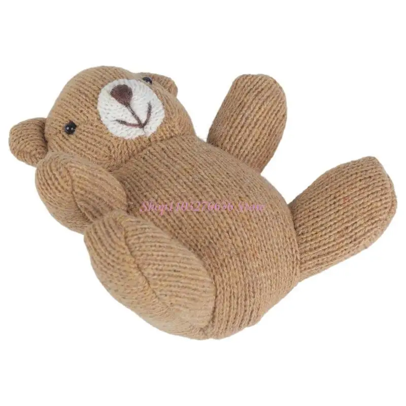 R6FD Foto recién nacida Posando accesorios Crochet Bear/Rabbit Muñeca Solución fotos Baby Props encantadores Gear Photo Room - imagen 2