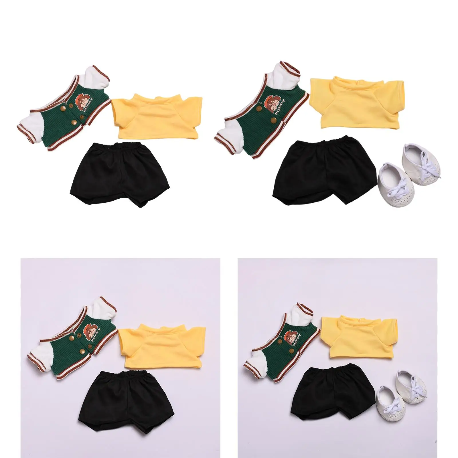 Plush Doll Clothes DIY Soft Doll Short Sleeve Jacket Trousers Stylish Costumes Baseball Suit Cute Stuffed Animals Accessories