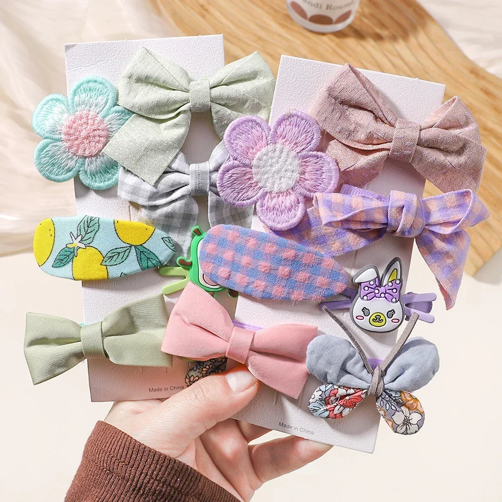 Conjunto accesorios cabello niña lazo floral princesa conejo suave - imagen 5
