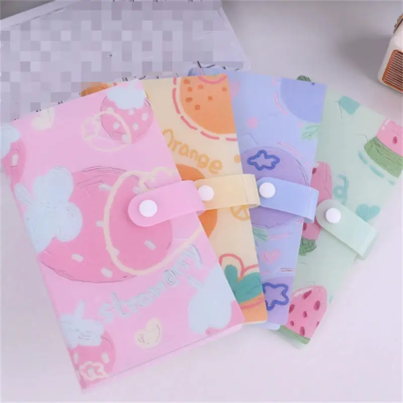 Botón a presión, álbumes de fotos de 3 pulgadas, cubierta de frutas bonitas, tarjetero transparente, pantalla de tarjetas con 240 ranuras para imagen fotográfica