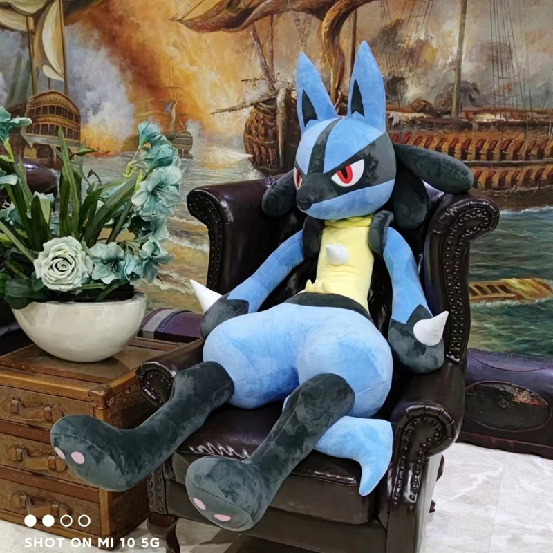 Peluche Pokémon Lucario grande – Almohada de felpa suave
