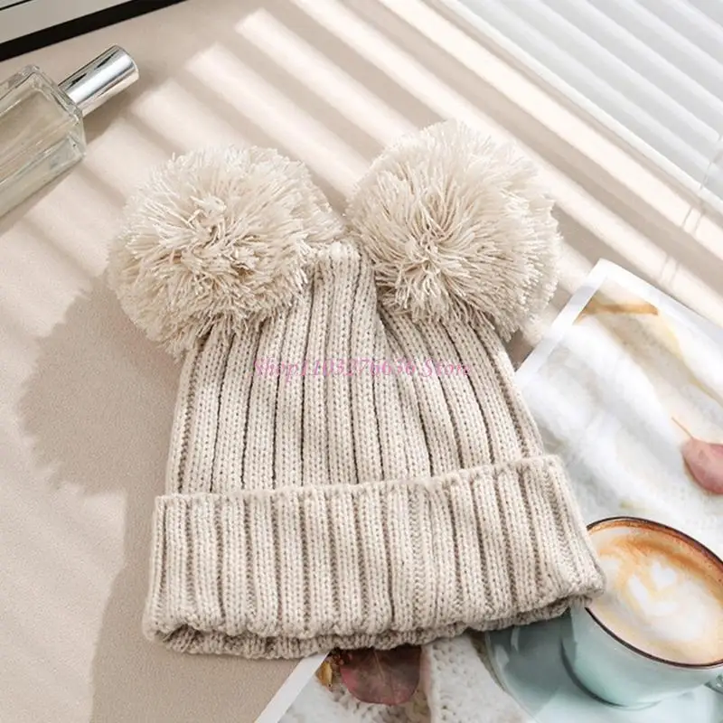 R6FD Gorro infantil transpirable con pompon para ninos 1-6 anos suave - imagen 3