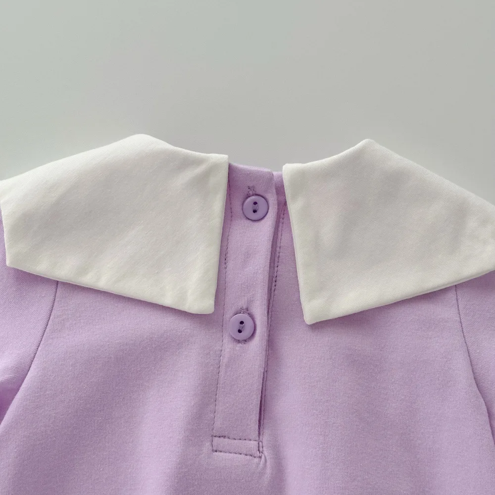 Ropa de verano para niñas de 0 a 2 años, Body para niñas pequeñas y ropa bordada de tulipán de una pieza con sombrero - imagen 5