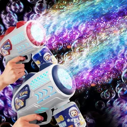 Pistola de burbujas automática espacial para niños – Juguete cohete divertido