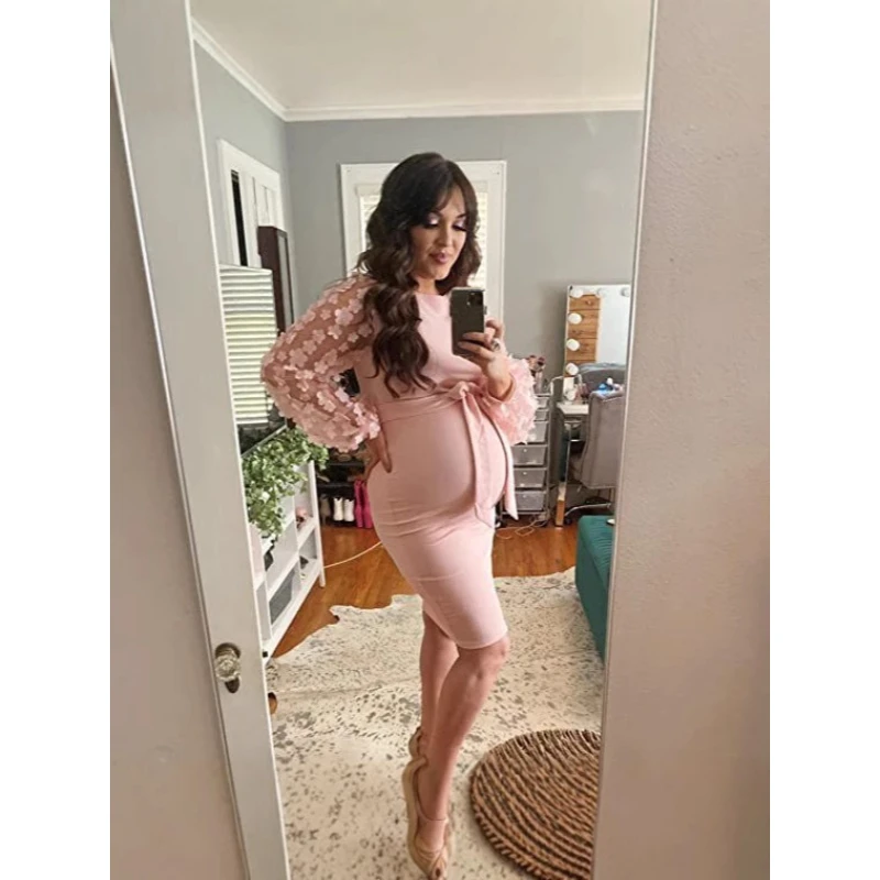 Vestido premamá manga corta – Fresco y favorecedor para embarazadas - imagen 4