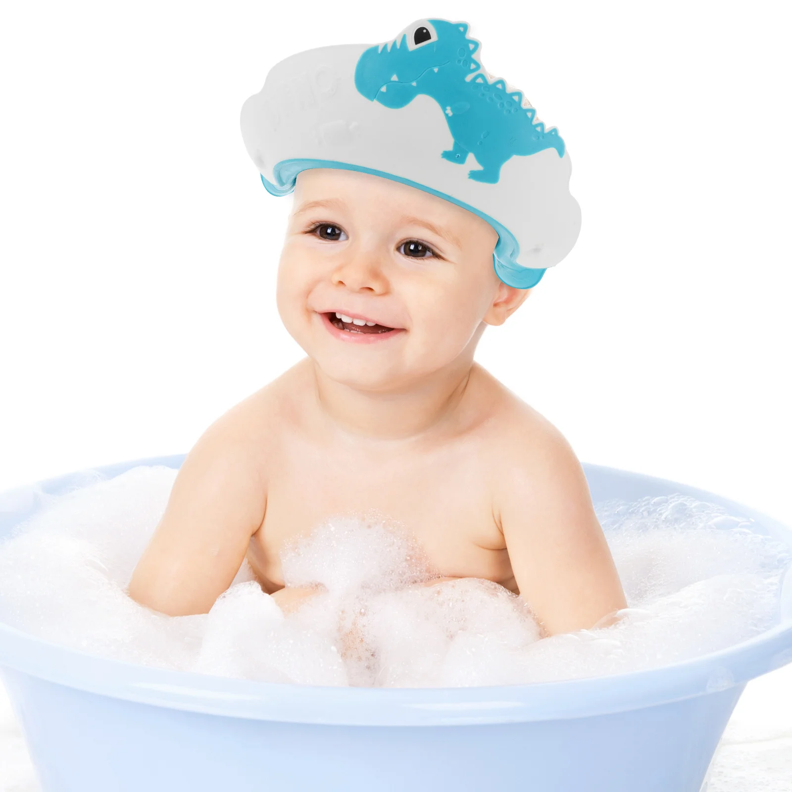 Gorro de ducha ajustable para bebé, protector impermeable para lavado de cabello, gorro de baño para recién nacido, visera de champú para niños, baño infantil - imagen 5