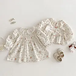Conjunto vestido conejito floral bebé niña primavera