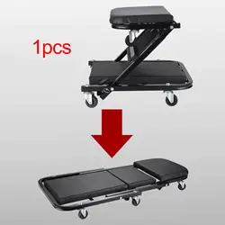 Creeper automotriz genérico 36 ''2 en 1 Z asiento creeper negro se vuelve o sentarse estable plegable resistente debajo del rodillo del coche Creeper