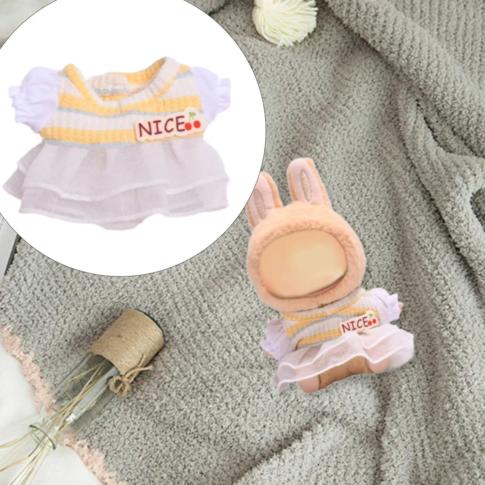 Plush Doll Clothes for 15cm 17cm Photo Props, Doll Dress,Costumes DIY Doll Clothing Fashion Cute Plush Doll Accessories