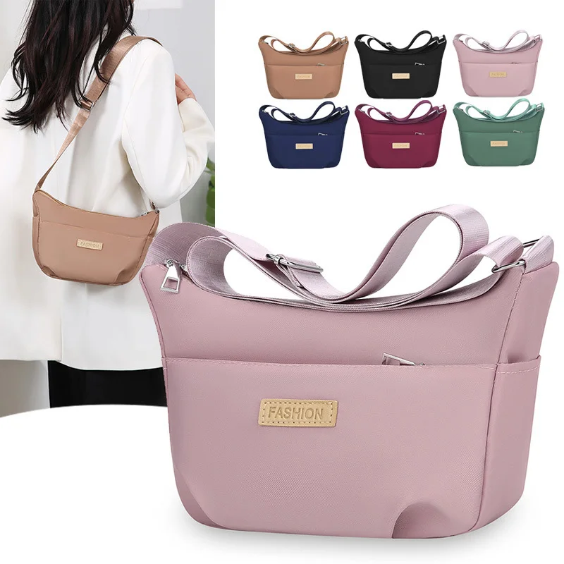 Bandolera Oxford lisa para niñas con correa ajustable – Estilo casual