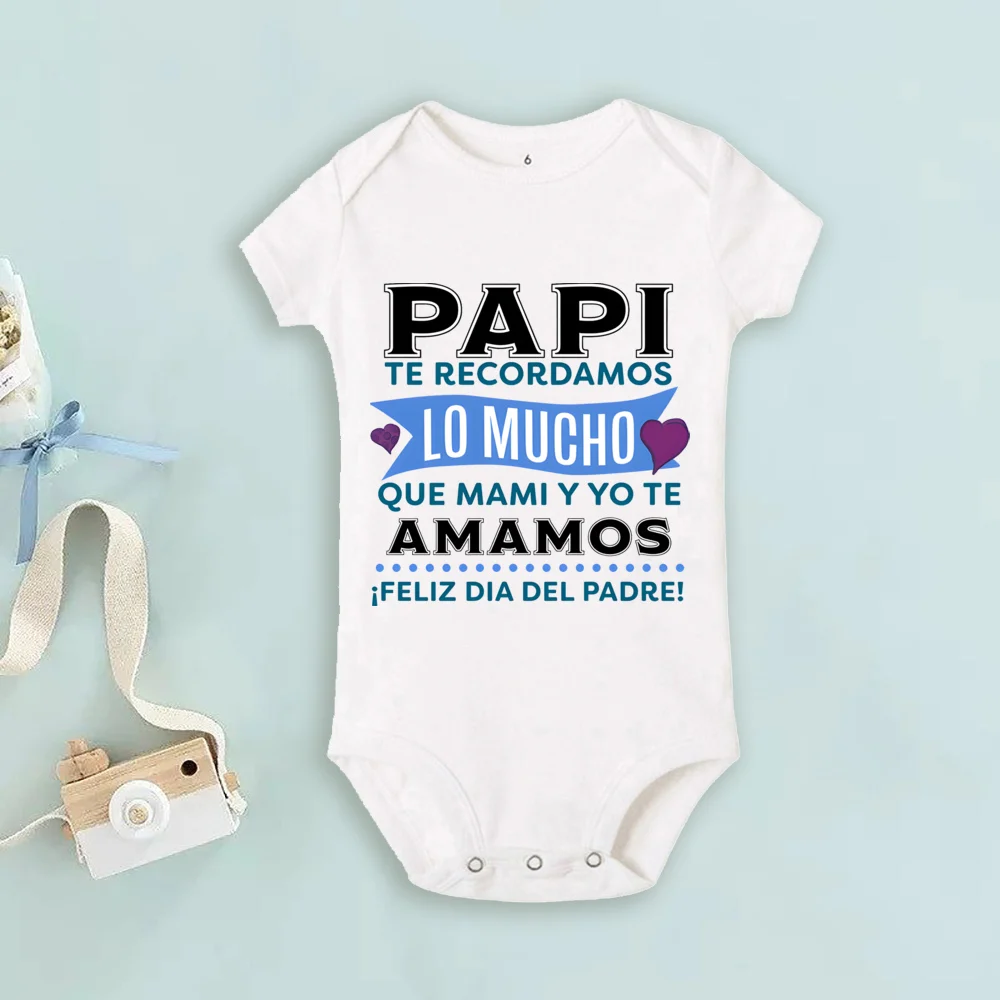 Body para bebé del Día del Padre, se convierte en la misma persona que mi papá, pelele infantil estampado, ropa para niños y niñas, monos para el Día del Padre, regalos - imagen 4