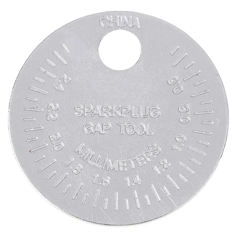 Herramienta de medición de espacio de bujía tipo moneda de rango, herramienta de medición de huecos de bujía de 0,6-2,4mm, 1 ud. - imagen 3