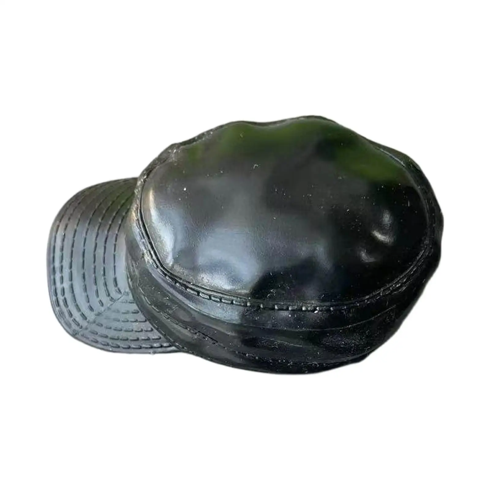 Gorra de béisbol para muñecas mini negro caucho suave accesorio - imagen 4
