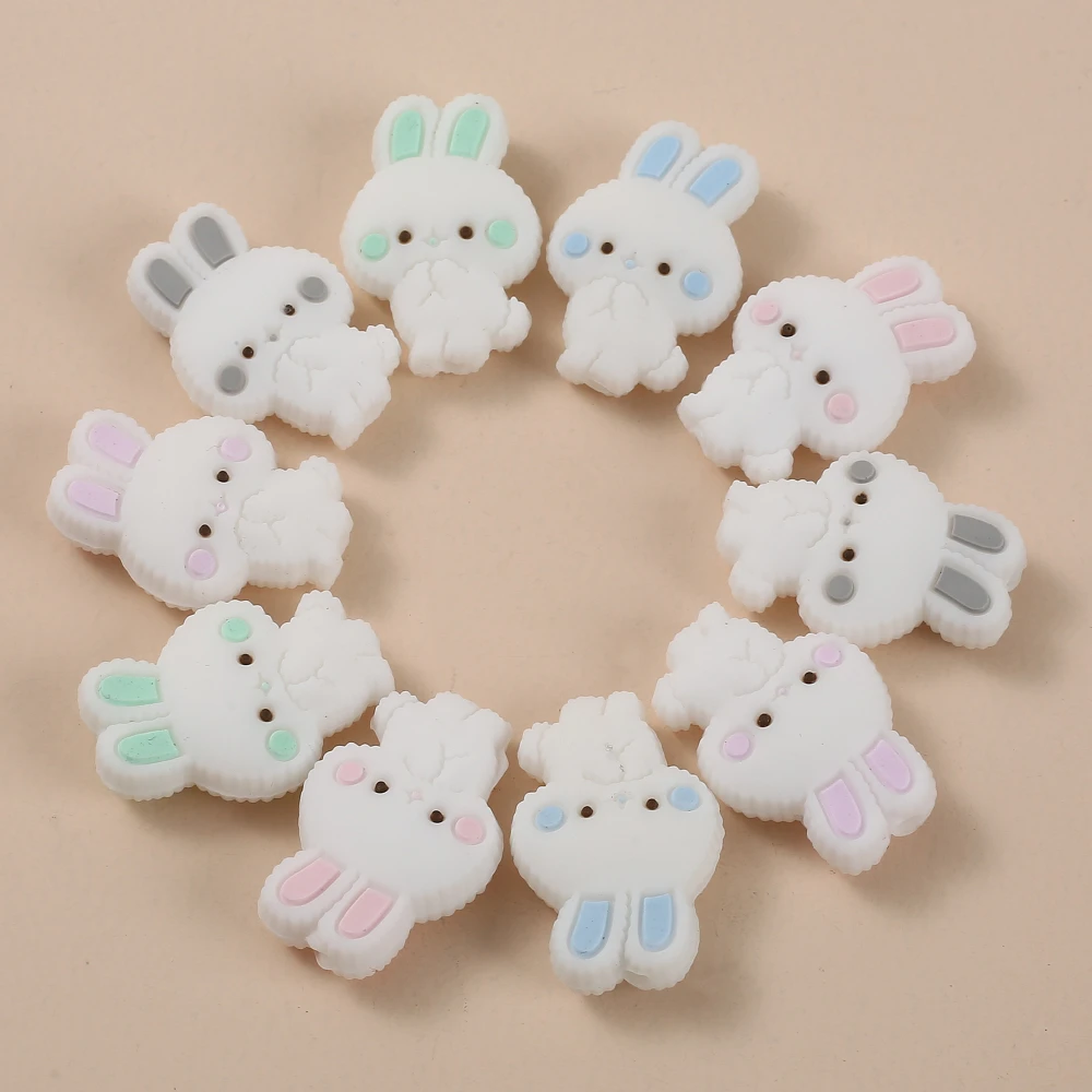Cuentas silicona conejito para bisutería – collar y pulsera - imagen 5